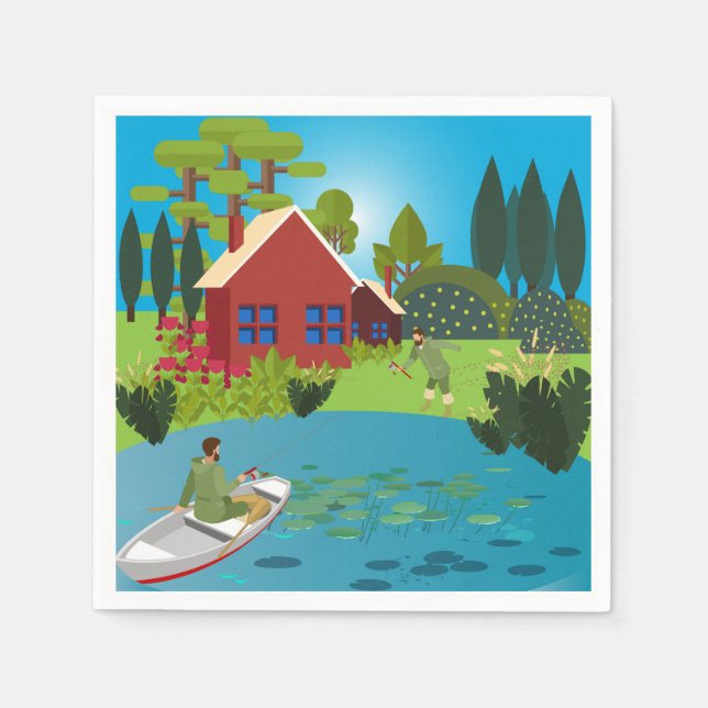 Guardanapo De Papel Pescadores (Frente)