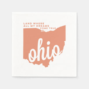 Guardanapo De Papel pêssego dos poemas líricos da canção de ohio