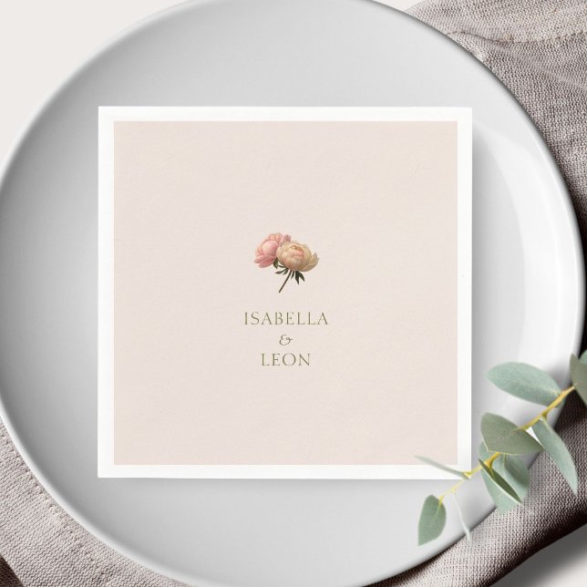 Guardanapo De Papel Pêssego | Rosa Chic Wedding (Criador carregado)