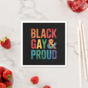 Guardanapo De Papel Pessoas negras LGBTQ orgulhosas e gays