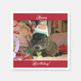 Guardanapo De Papel Pet Groundhog Moses Birthday Napkins