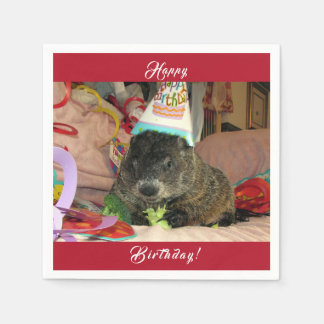Guardanapo De Papel Pet Groundhog Moses Birthday Napkins