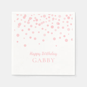 Guardanapo De Papel Pet Name Paper (Nome de Pet), Rosa e Branco, Feliz