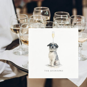Guardanapo De Papel Pet Personalizado com Casamento Champagne III