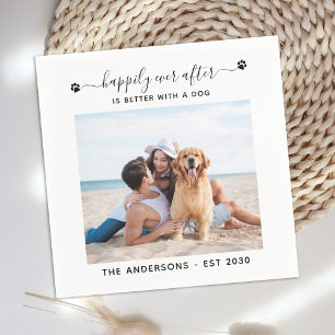 Guardanapo De Papel Pet Wedding Custom Photo Dog Feliz Depois