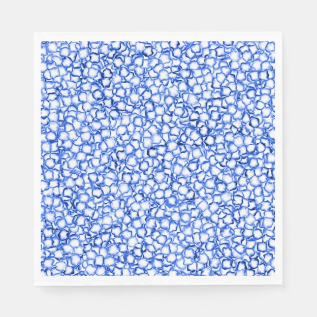 Guardanapo De Papel Pétalas Azuis Geradas por Computador (Frente)