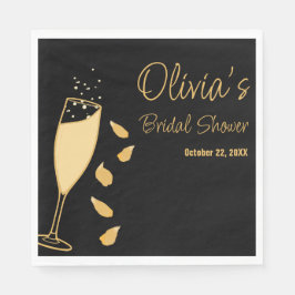 Guardanapo De Papel Pétalas e Chá de panela Negro Prosecco