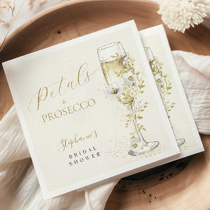 Guardanapo De Papel Pétalas e Prosecco Flores Silvestres Chá de Noiva