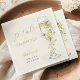 Guardanapo De Papel Pétalas e Prosecco Flores Silvestres Noivado 