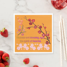 Guardanapo De Papel Pétalas em Harmonia Rosa laranja