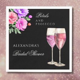Guardanapo De Papel Pétalas Florais Rosa e Chá de panela Prosecco
