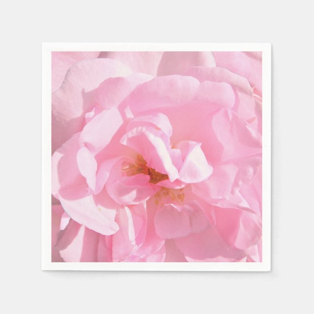 Guardanapo De Papel pétalas rosa rosa pálidas (Frente)
