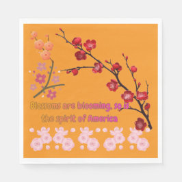 Guardanapo De Papel Petals in Pink Harmony orange