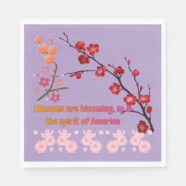 Guardanapo De Papel Petals in Pink Harmony  pale purple