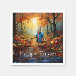 Guardanapo De Papel Peter Easter Bunny com cesto de ovos de Páscoa