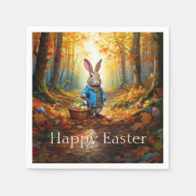 Peter Easter Bunny com cesto de ovos de Páscoa