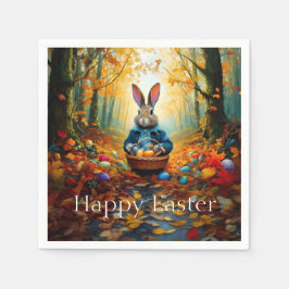 Guardanapo De Papel Peter Easter Bunny com cesto de ovos de Páscoa