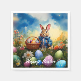 Guardanapo De Papel Peter Easter Bunny com Ovos de Páscoa