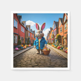 Guardanapo De Papel Peter Easter Bunny Ovos Cesta de Páscoa