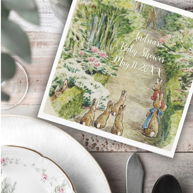 Guardanapo De Papel Peter, o Chá de fraldas do Jardim do Coelho (Criador carregado)