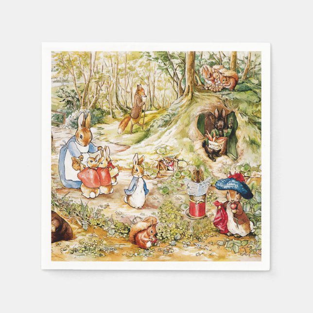 Guardanapo De Papel Peter, o Coelho na Floresta (Frente)