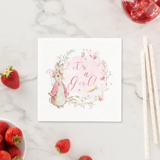 Guardanapo De Papel Peter Rabbit Baby Girl Paper Napkins | Clássico