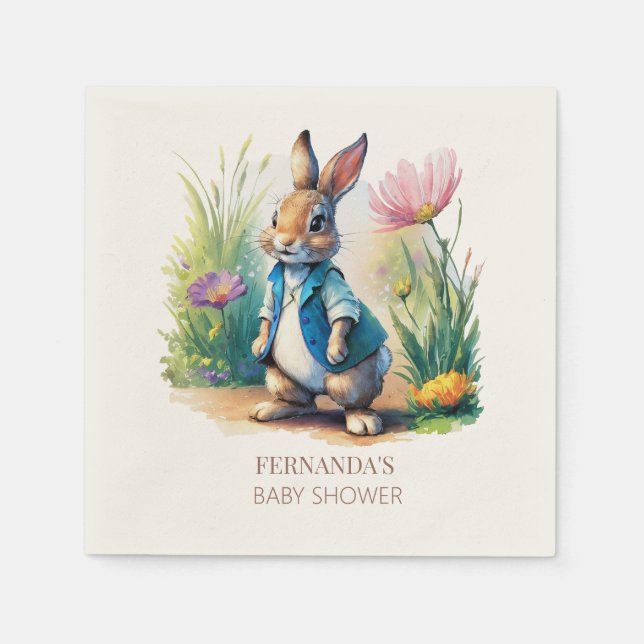 GUARDANAPO DE PAPEL PETER RABBIT BABY SHOWER (Frente)