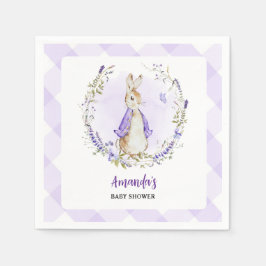 Guardanapo De Papel Peter Rabbit Purple Chá de fraldas