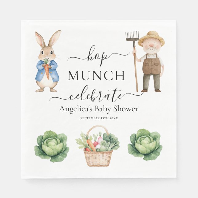 Guardanapo De Papel Peter Rabbit Veggies Partido McGreggor Garden (Frente)