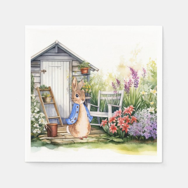 Guardanapo De Papel Peter the Rabbit Garden Shed (Frente)