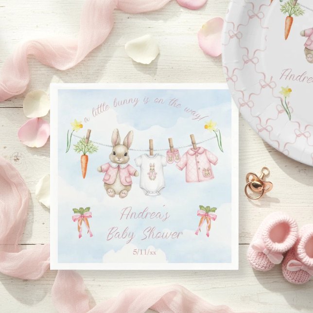 Guardanapo De Papel Peter the Rabbit Girl Clothesline Baby Shower  Pap (Criador carregado)