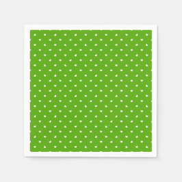 Guardanapo De Papel Petite Hearts on Bright Green