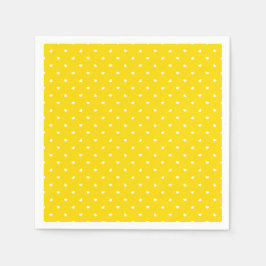 Guardanapo De Papel Petite Hearts on Bright Yellow