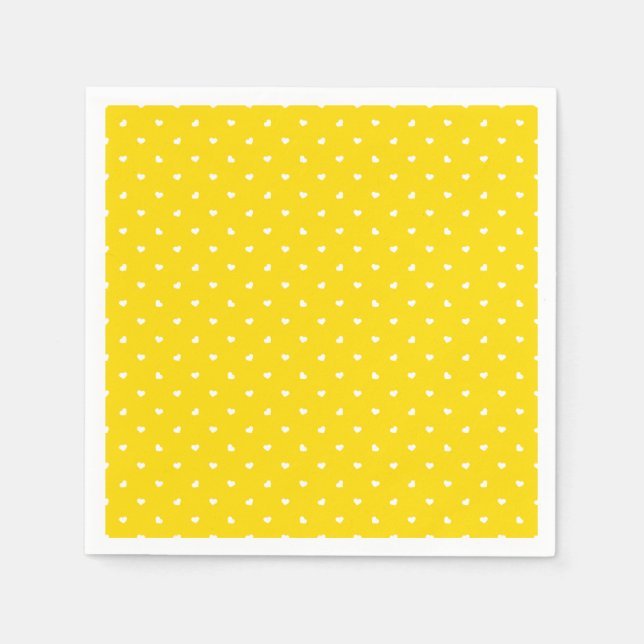 Guardanapo De Papel Petite Hearts on Bright Yellow (Frente)