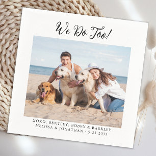 Guardanapo De Papel Pets Dog Cat Foto Personalizada Moderna Casamento