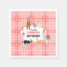 Guardanapo De Papel Petting Zoo Party Animals Barnyard Birthday Kids