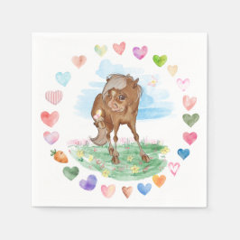 Guardanapo De Papel Pferde-Serviette für Kinderanlass, Pferdemädchen