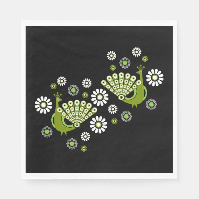 Guardanapo De Papel Pheasants Peacock Art (Frente)