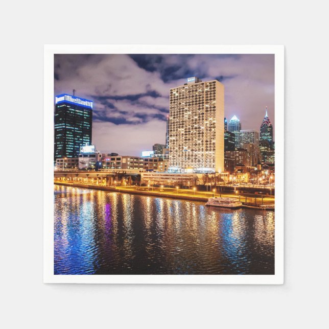 Guardanapo De Papel Philadelphia Skyline (Frente)