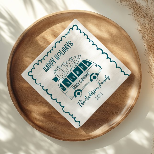 Guardanapo De Papel Photo Whimsical Quirky Doodle Holiday (Criador carregado)