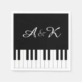 Guardanapo De Papel Piano Keyboard Music Set 50 Paper Napkins