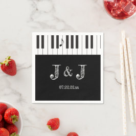 Guardanapo De Papel Piano Keys, músicos criativos, papel de casamento