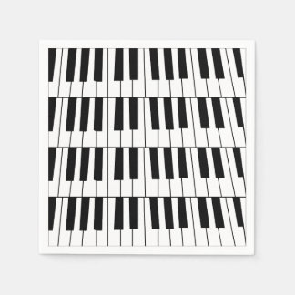 Guardanapo De Papel Piano Negro e Branco Chaves de Pianista Pianista
