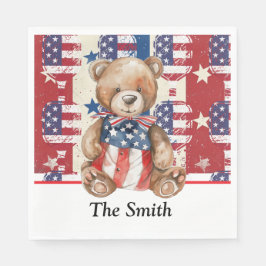 Guardanapo De Papel Pickleball American teme para 4 de julho