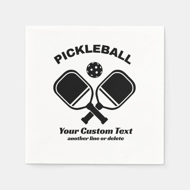 Guardanapo De Papel Pickleball Club Pickleball Paddle & Ball Personali (Frente)