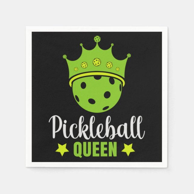 Guardanapo De Papel Pickleball Queen Funny Pickle Queen (Frente)