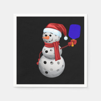 Guardanapo De Papel Pickleball Snowman