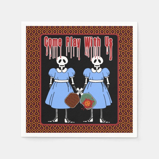 Guardanapo De Papel Pickleball vem brincar com os nossos filmes de ter (Frente)