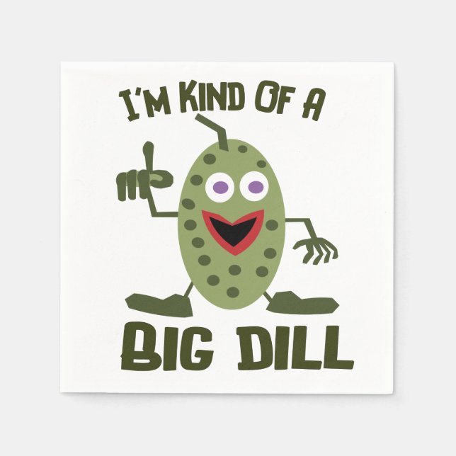 Guardanapo De Papel Picles Engraçado Pun Cocktail Napkins (Frente)