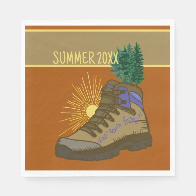 Guardanapo De Papel Picnic de acampamento personalizado Hiker (Frente)